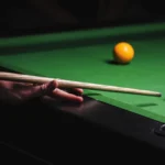 147 break in snooker showing reds, black and coloured balls on a professional snooker table