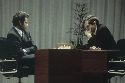 Fischer vs Spassky during the 1972 Match of the Century in Reykjavik