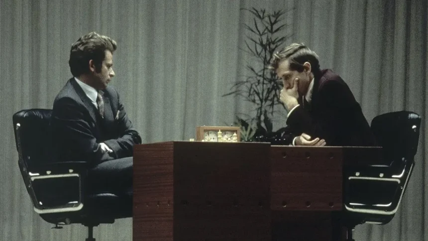 Fischer vs Spassky during the 1972 Match of the Century in Reykjavik
